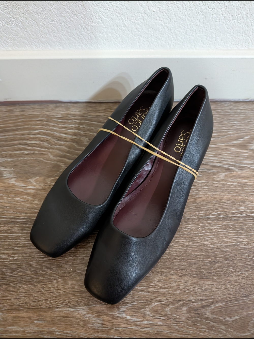 Franco Sarto Chunky Heel Square Toe Pumps